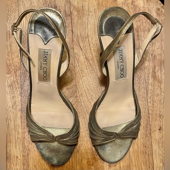 Gold Jimmy Choo Heels - Picture 1 of 8